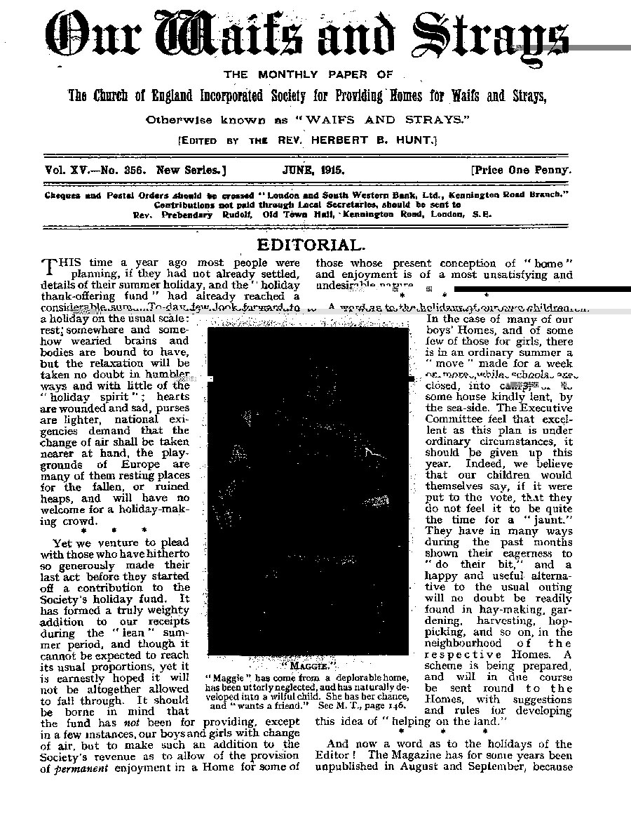 Our Waifs and Strays June 1915 - page 131