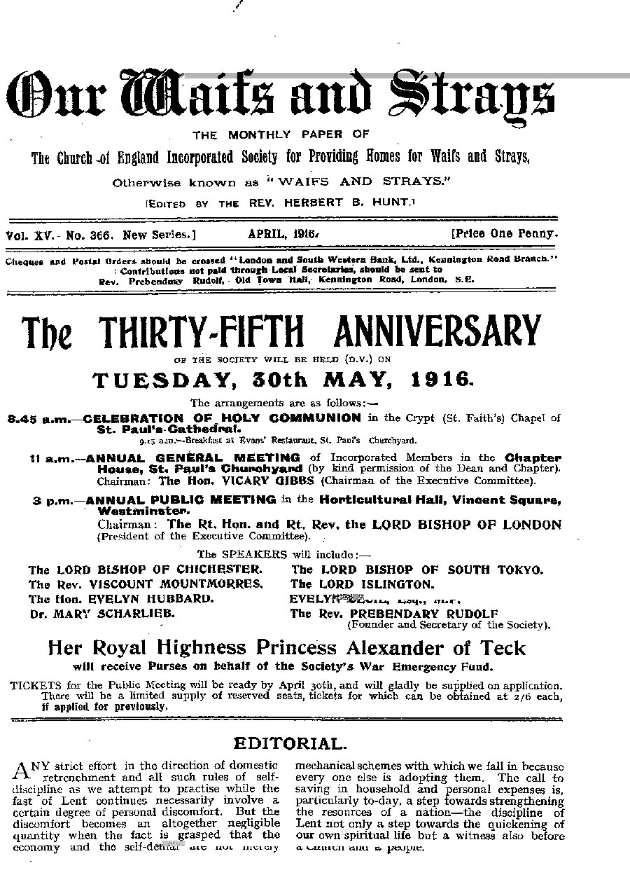 Our Waifs and Strays April 1916 - page 79