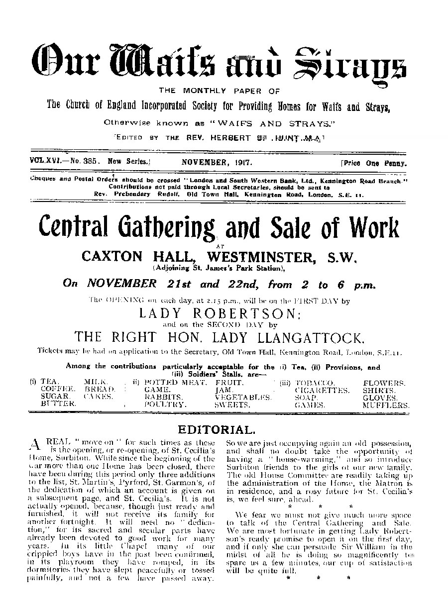 Our Waifs and Strays November 1917 - page 149