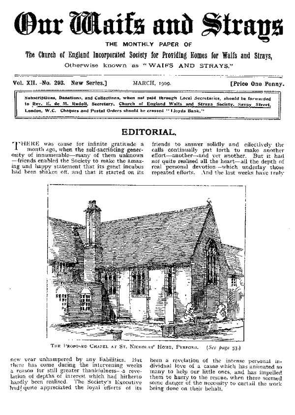 Our Waifs and Strays March 1909 - page 55