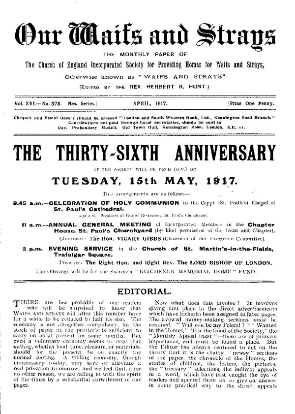 Our Waifs and Strays April 1917 - page 55