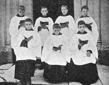 The boys from St Aldhelm's Home were important members of the local Marston Church and they sang in the choir every Sunday. Music and singing formed an important part of life at St Aldhelm's and the boys formed their own brass band.